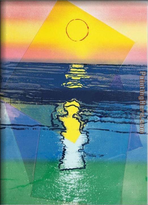 Sunset painting - Andy Warhol Sunset art painting
